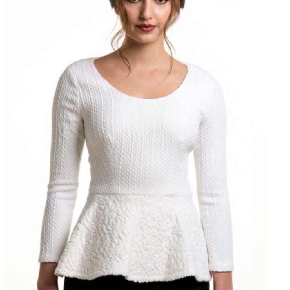 Ivory Peplum top